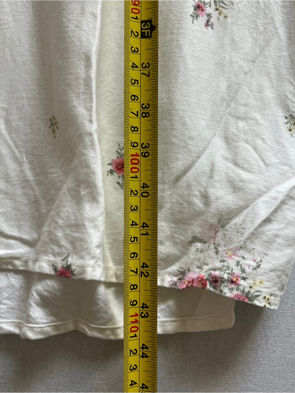 Melange White Pink Floral Midi Tunic Dress 100% Viscose Size M - Picture 6 of 11